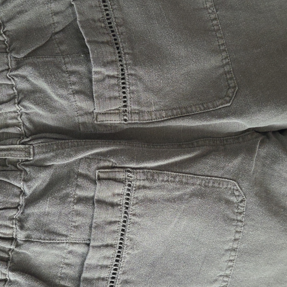 NWT Sundance Olive Green Women's Cropped Pants Sz 4 - Picture 3 of 5
